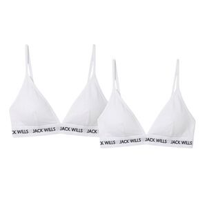 Jack Wills Womens/Ladies Biddstone Bralette (Pack of 2) / White